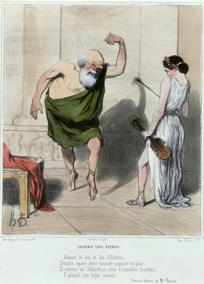 Socrates (469-399 BC) visiting Aspasia by Honoré Daumier